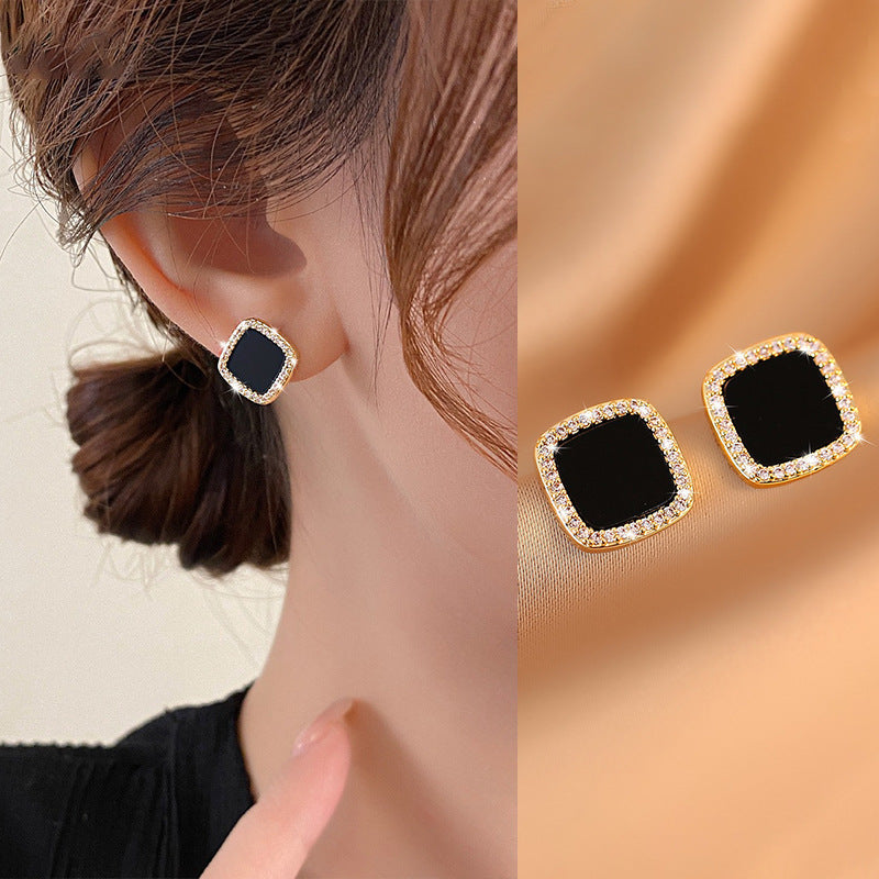 Sier Needle Korean Simple Design High-grade Earrings