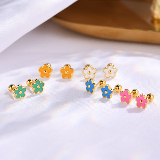 Small Flower Female Temperament Five Petal Rings