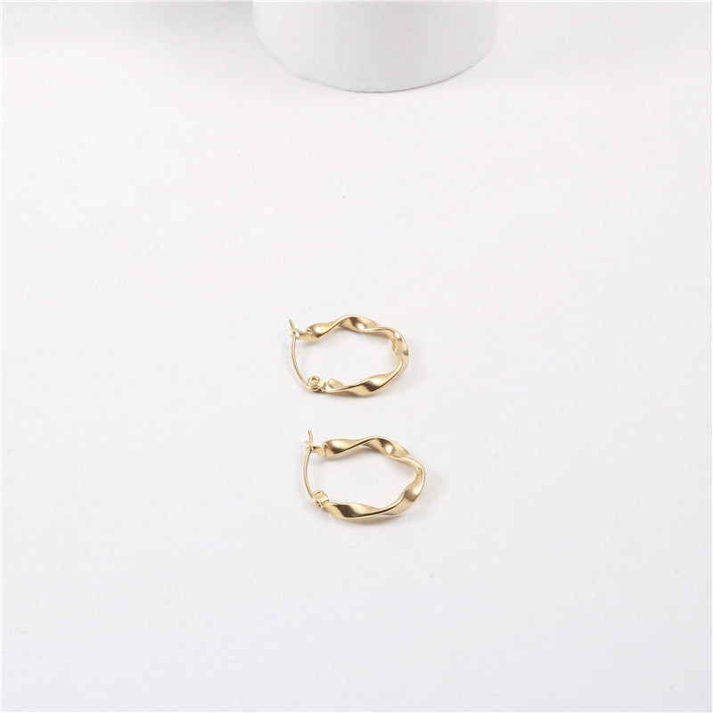 Popular Bella French Wave Twisted Ear Earrings