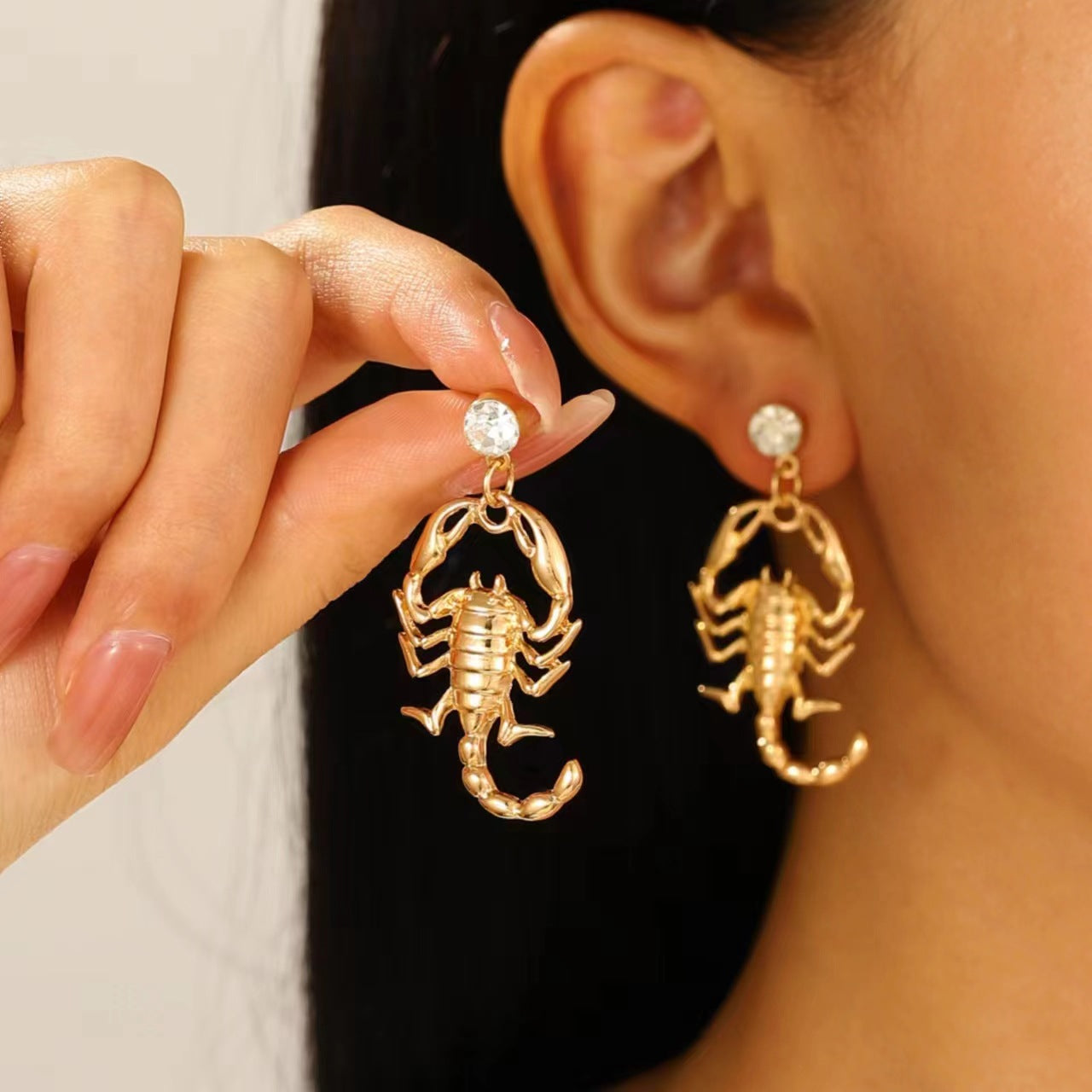 Scorpion Outline Sweet Cool Personality Animal Earrings