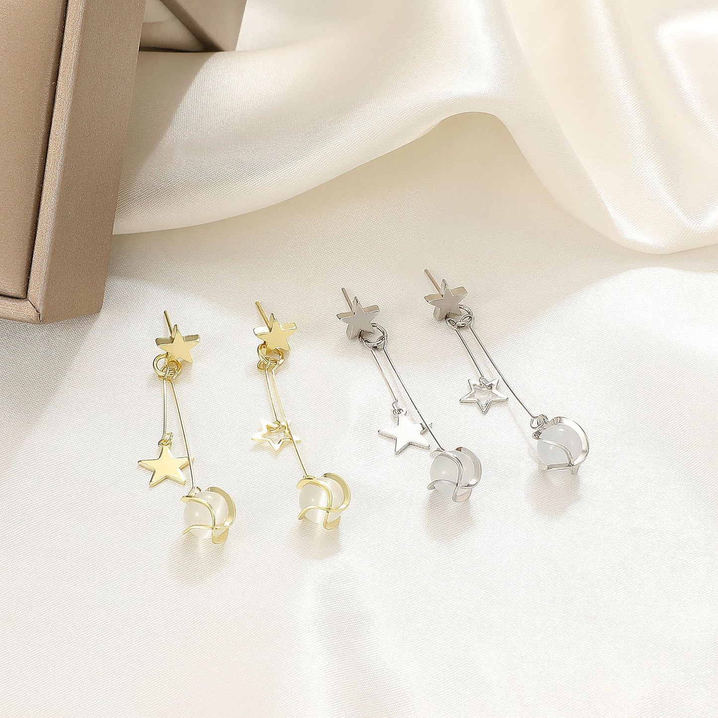 Style Long Star Opal Female Simple Earrings