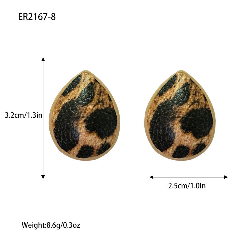 Leopard Print High-grade Niche Retro Graceful Earrings