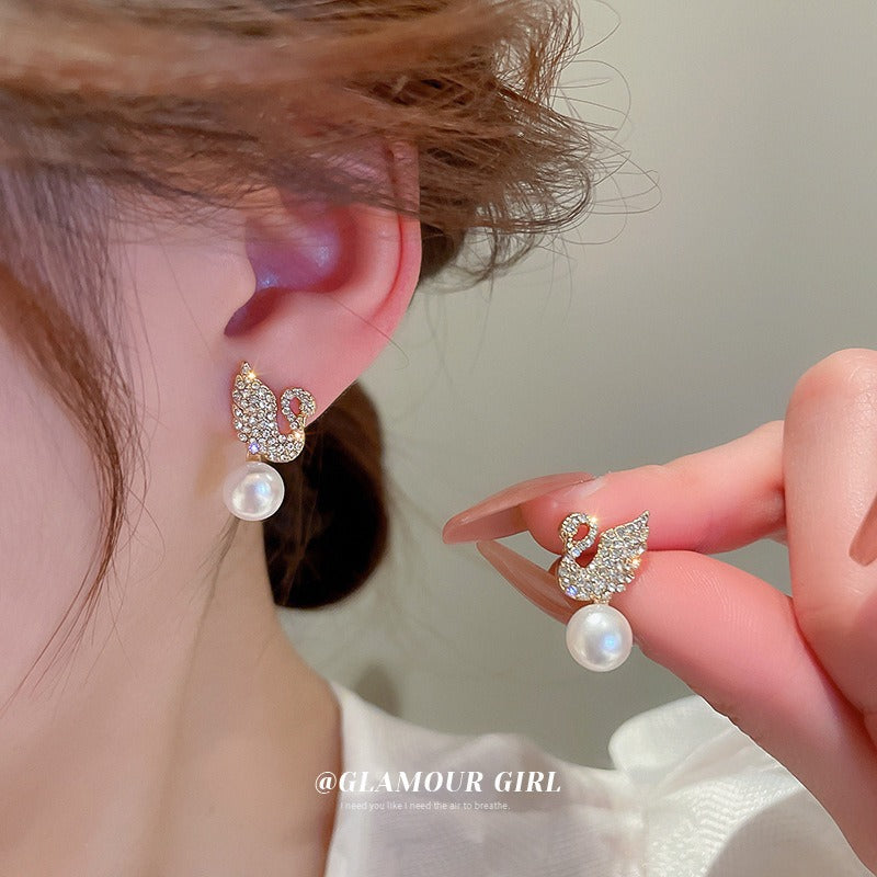 Sier Needle Korean Simple Design High-grade Earrings