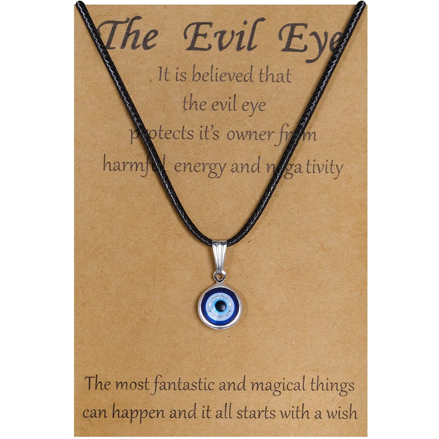 Eye Simple Blue Eyes Leather Rope Turkish Evil Necklaces