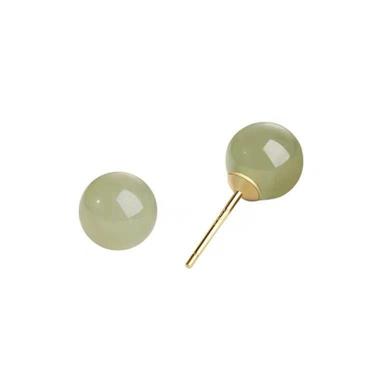 Jade Ear Simple Light Luxury Small Earrings