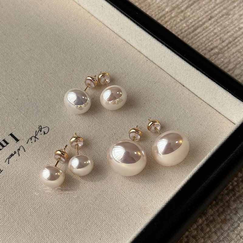 Flour Light Pearl Female Sier Needle Luxury Earrings