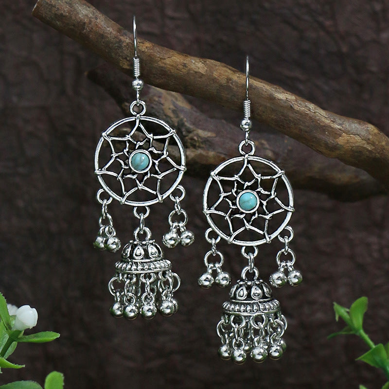 Women's Turquoise Inlaid Elegant Graceful Personality For Earrings