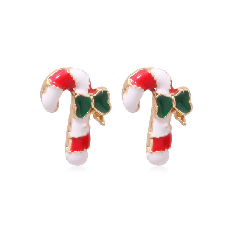 Christmas Series Fashion Delicate Diamond Tree Earrings