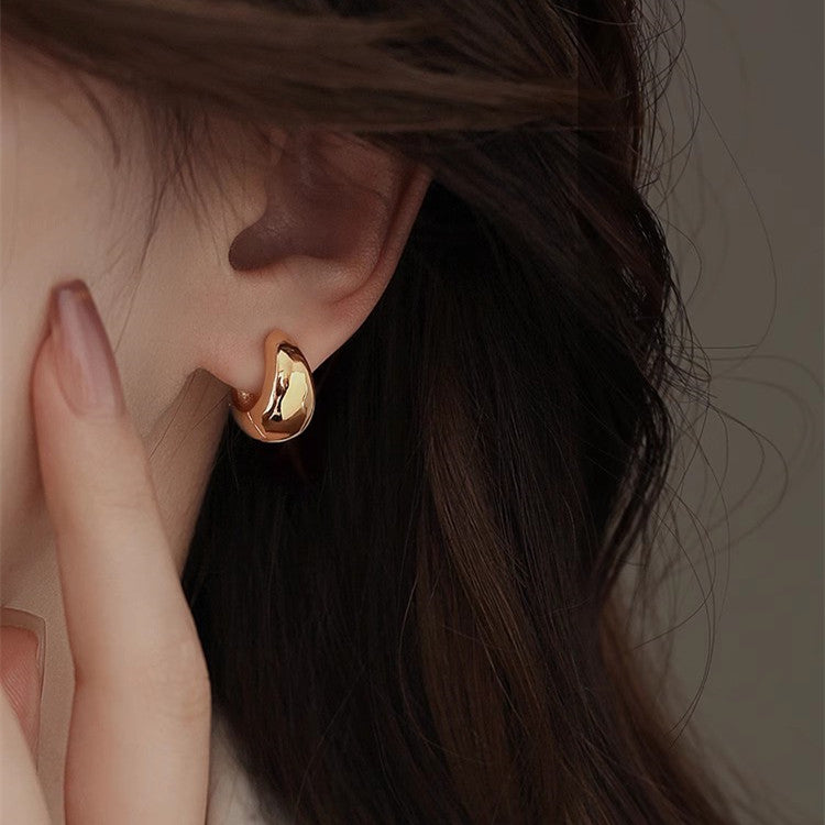 Hoop Light Luxury High-grade Female Ear Clip Earrings