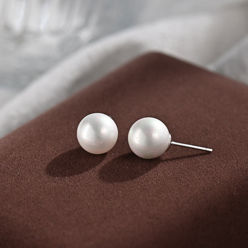 Women's Trendy Sterling Sier Pearl For Temperamental Minority Earrings