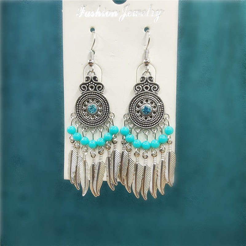 Ethnic Style Minority Scenic Spot Turquoise Earrings