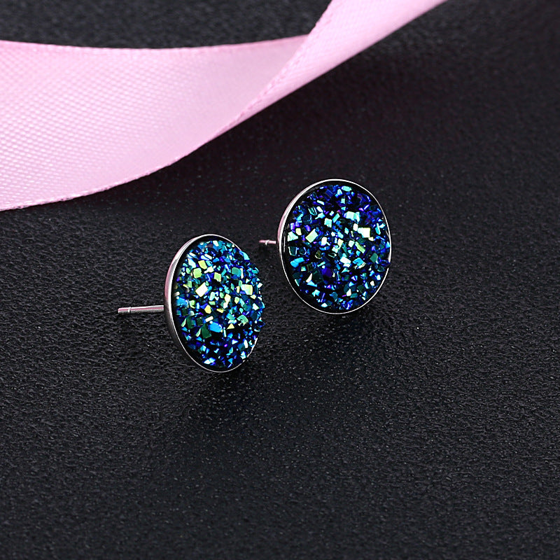 Women's & Men's Sier Vug Fashion Crystal Artistic Temperament Earrings