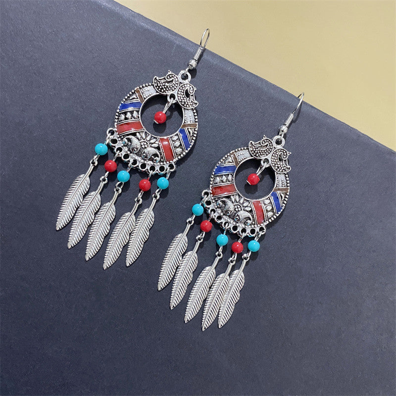 Ethnic Style Minority Scenic Spot Turquoise Earrings