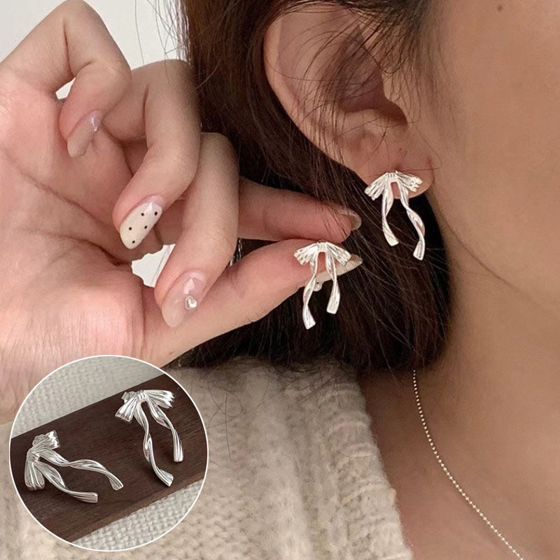 Women's Sweet Bow Tassel Ear Bone Clip Simple Fashionable Earrings