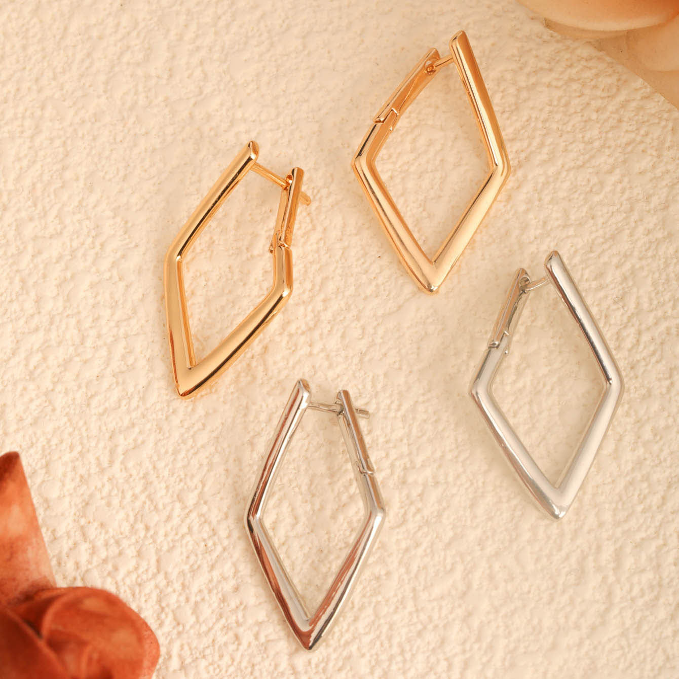 Square High-grade Trendy Simple Cold Style Earrings