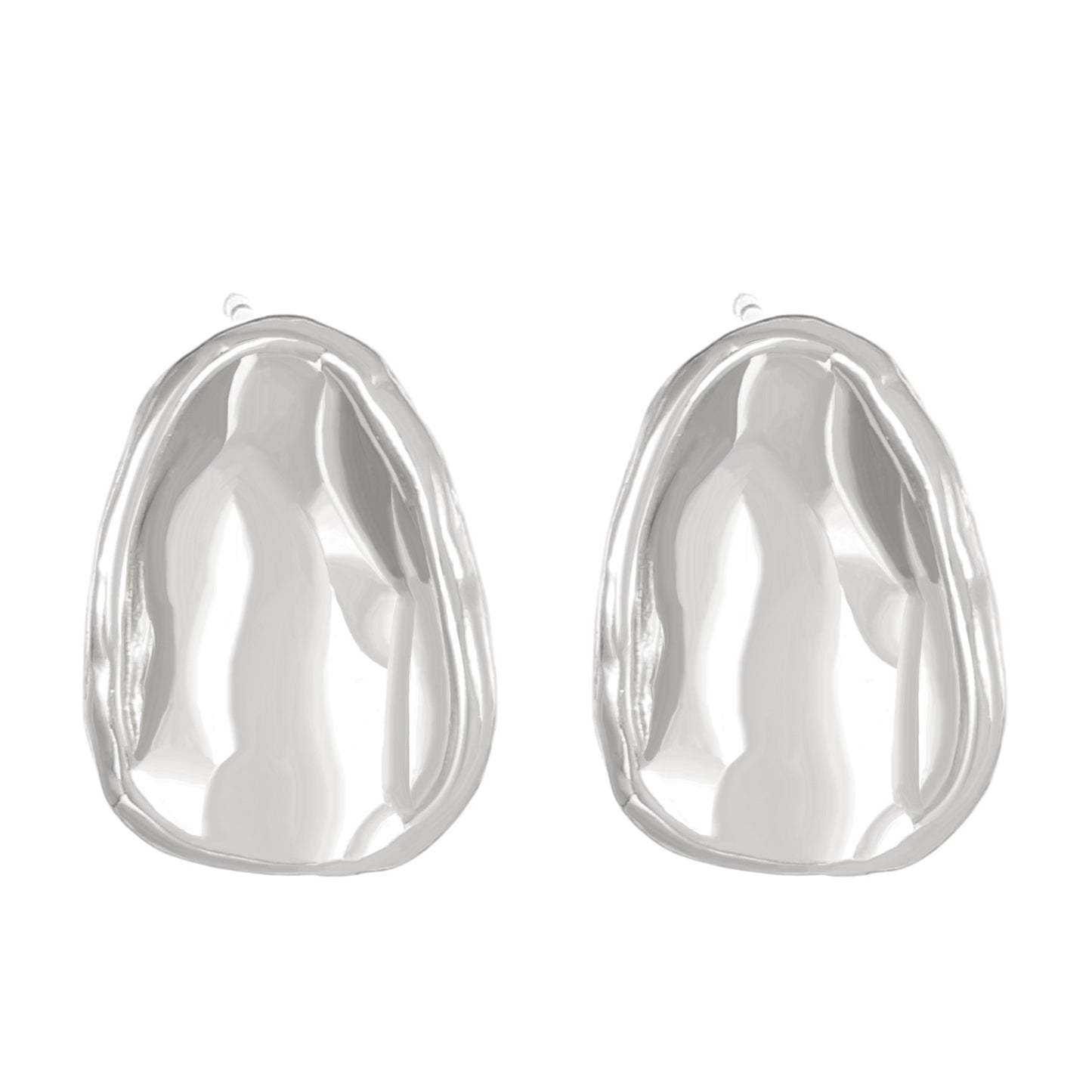 Women's Irregular French Entry Lux Design Texture Earrings