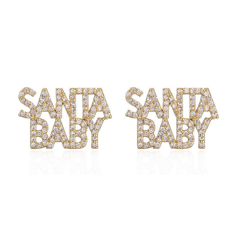 Cute Christmas Series Sweet Tree Santa Earrings