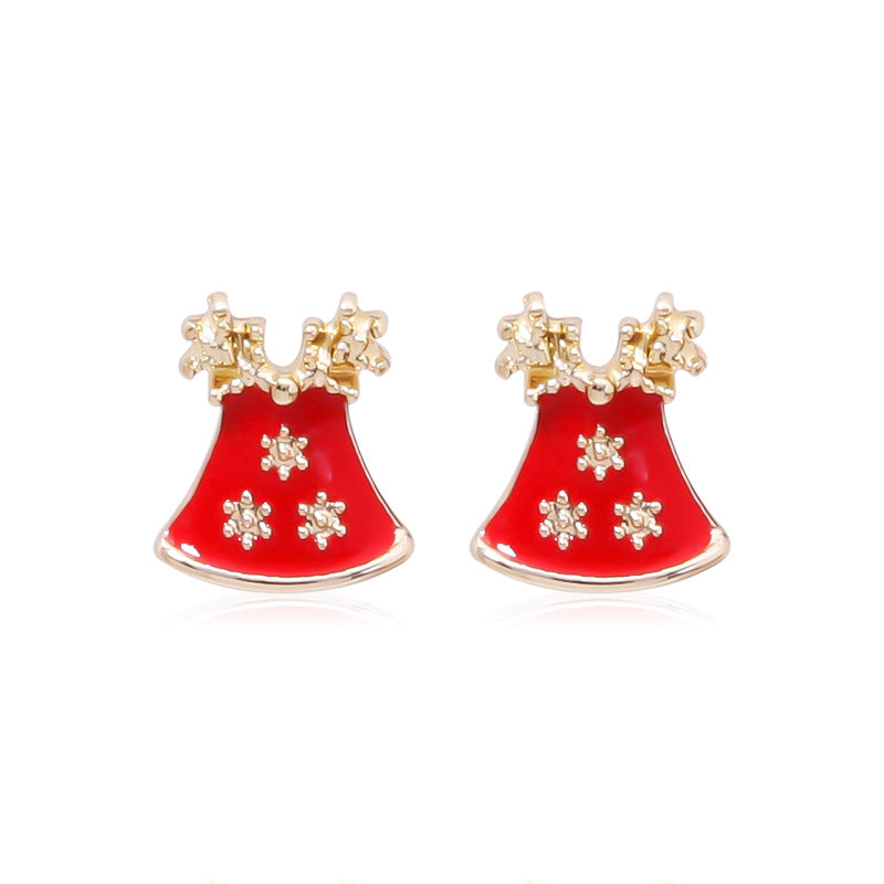 Christmas Series Fashion Delicate Diamond Tree Earrings