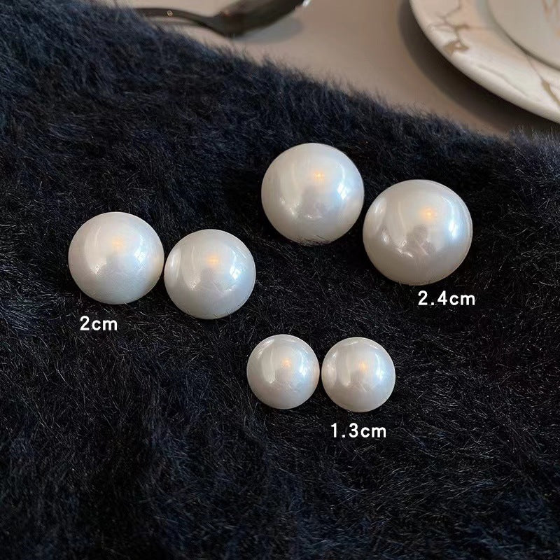 Women's Elegant Oversized Semicircle Pearl High-grade Cold Earrings