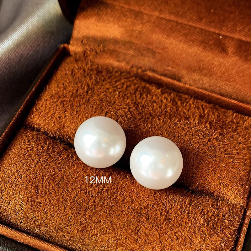 Women's High-grade Zircon Pearl French Minority Retro Earrings