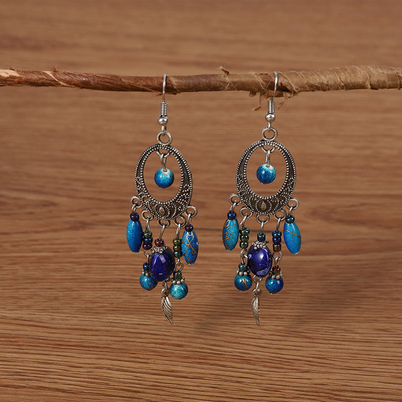 Ethnic Style Minority Scenic Spot Turquoise Earrings