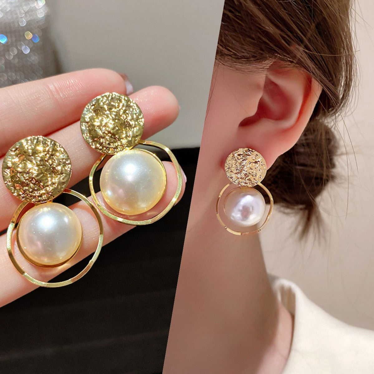 Temperament Style Vintage Pearl Korean Simple Rings