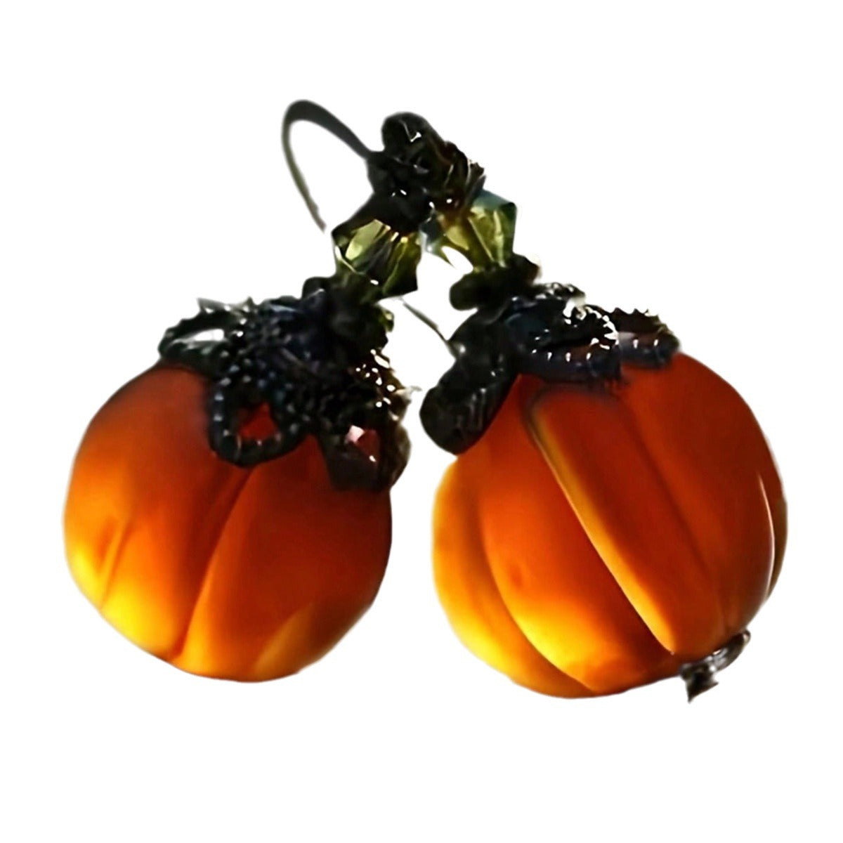 Halloween Vintage Pumpkin Personality Water Drop Earrings