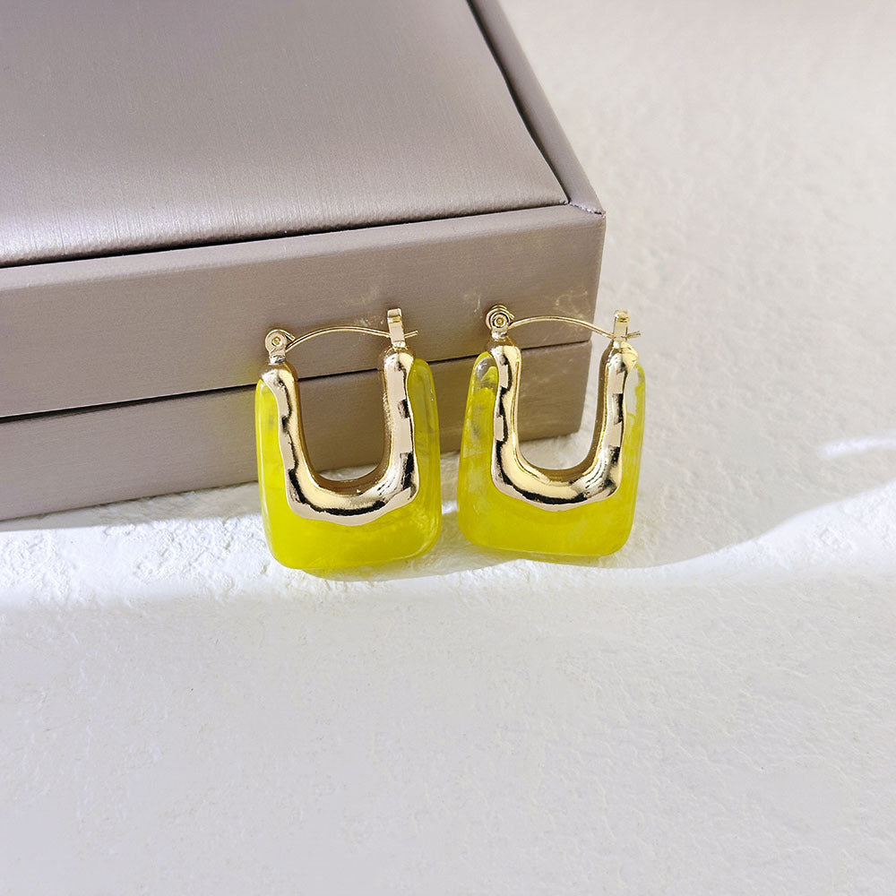 Women's Style Retro U-shaped Minimalist Design Ear Clip Temperament Earrings