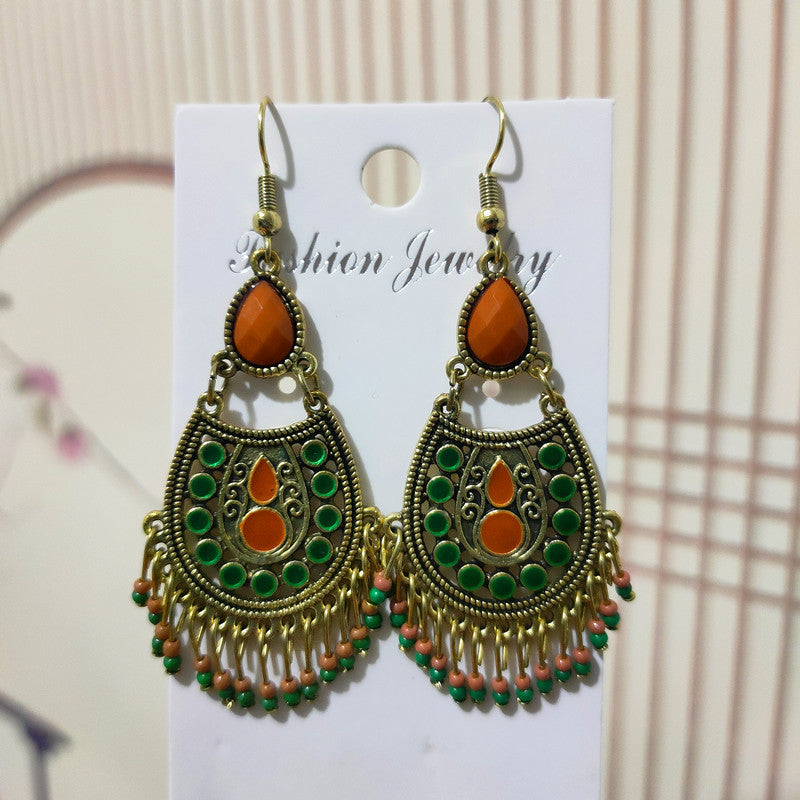 Ethnic Style Minority Scenic Spot Turquoise Earrings