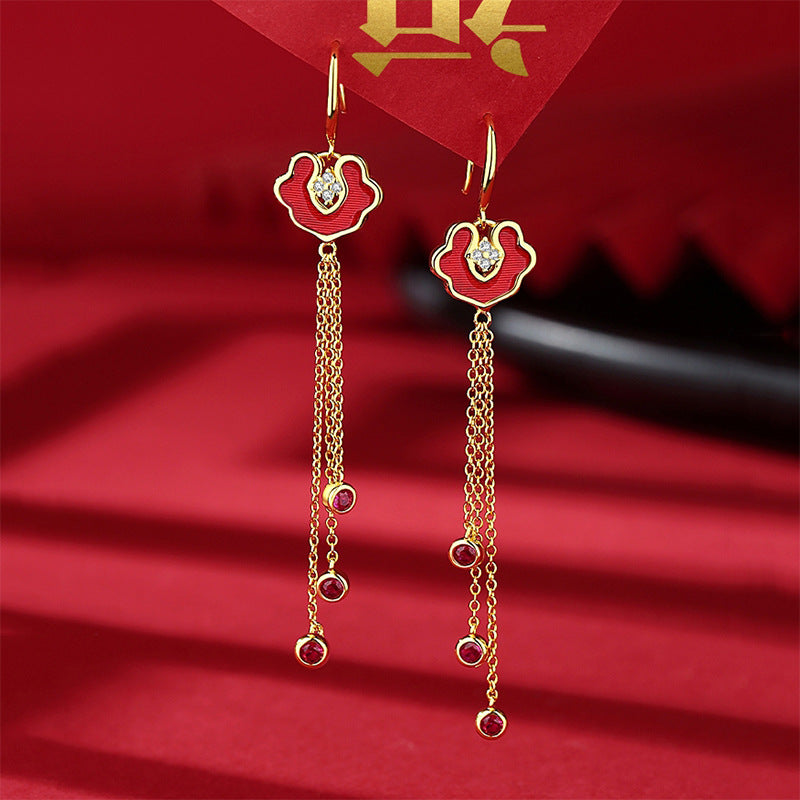 New Chinese Style Fashionable Elegant Album Earrings