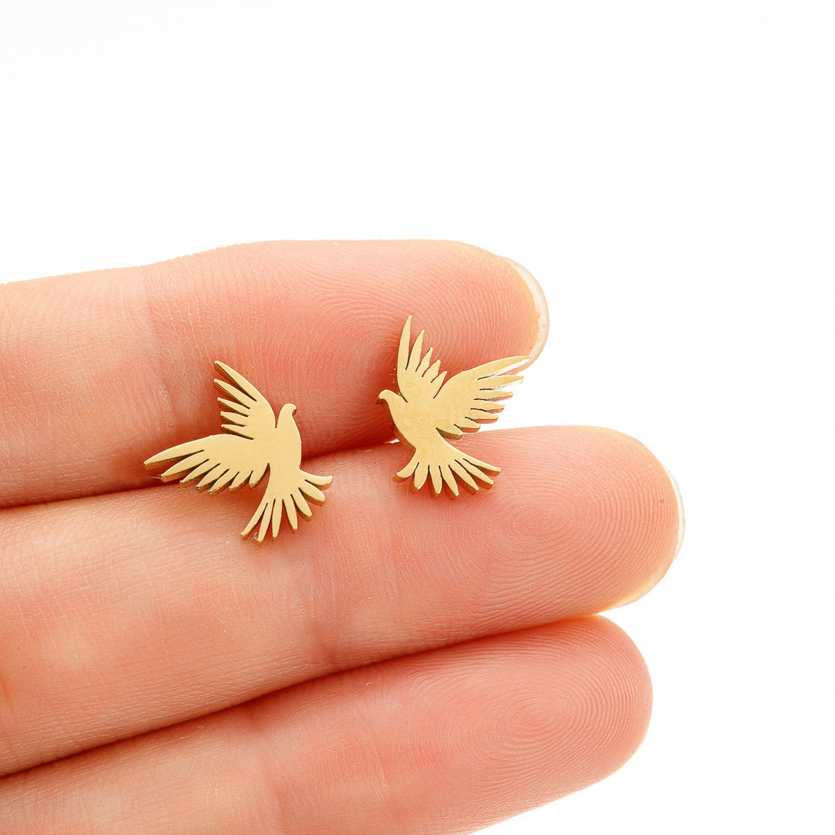 Creative Punk Series Hollow Eagle Personality Retro Stainless Earrings