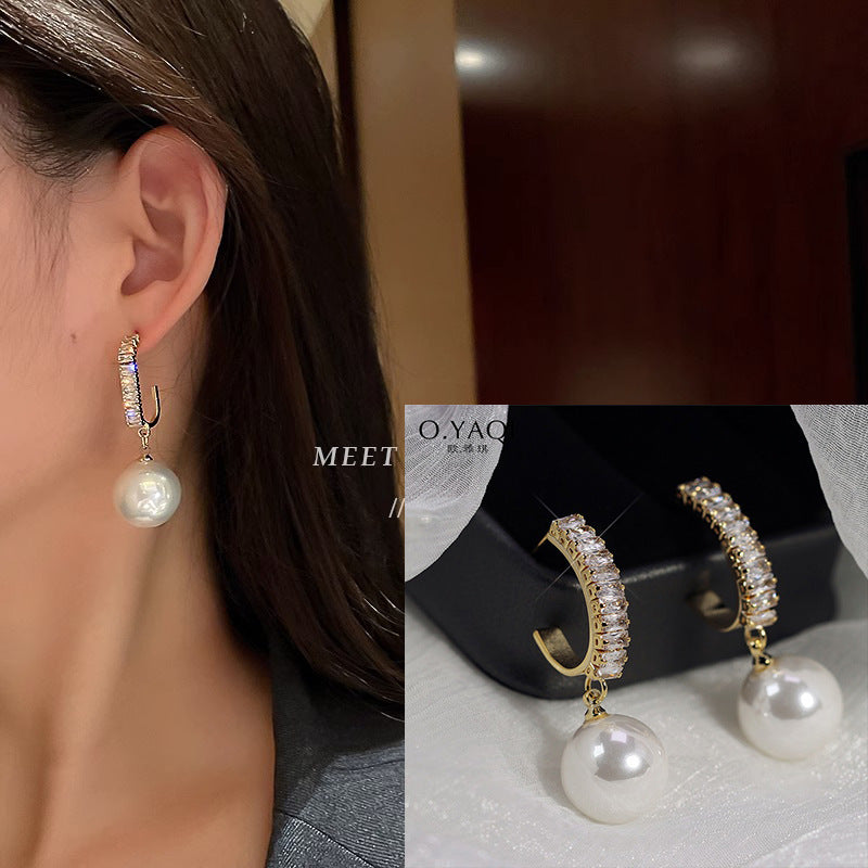 Sier Needle Korean Simple Design High-grade Earrings