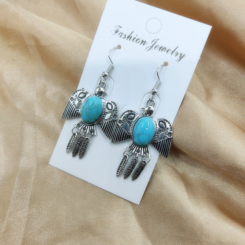 Ethnic Style Minority Scenic Spot Turquoise Earrings