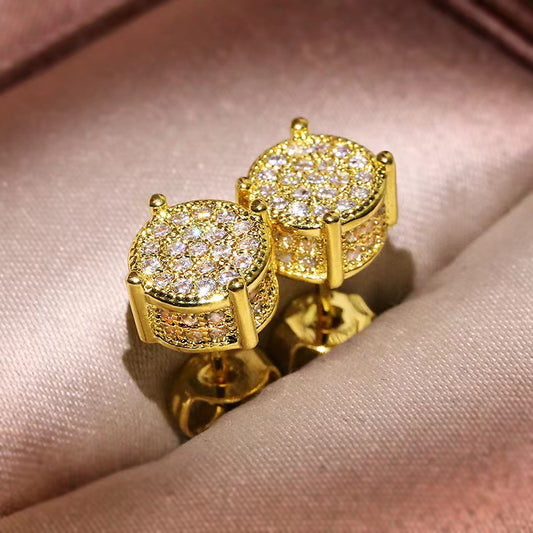 Zircon Full Diamond Starry Ear Hip Earrings