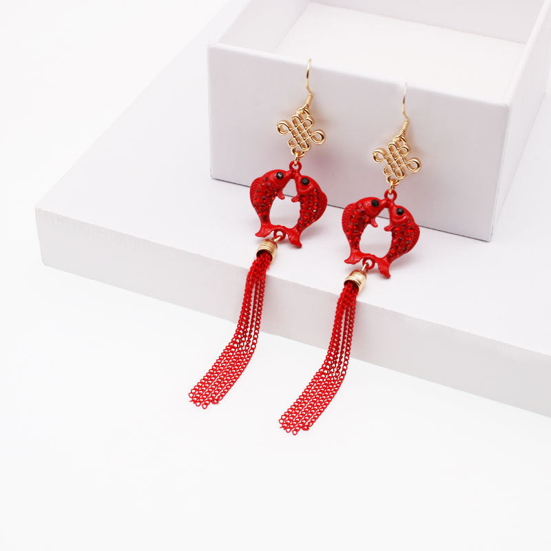 New Chinese Style Fashionable Elegant Album Earrings