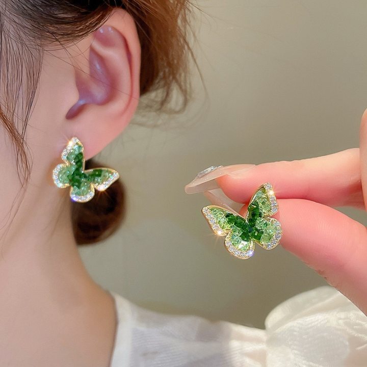 Sier Needle Spring Sweet Flowers Elegant Earrings