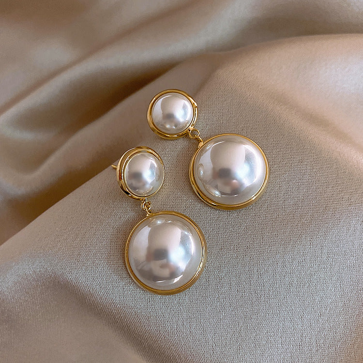 Women's Sier Pin Pearl High-grade Temperament Entry Earrings