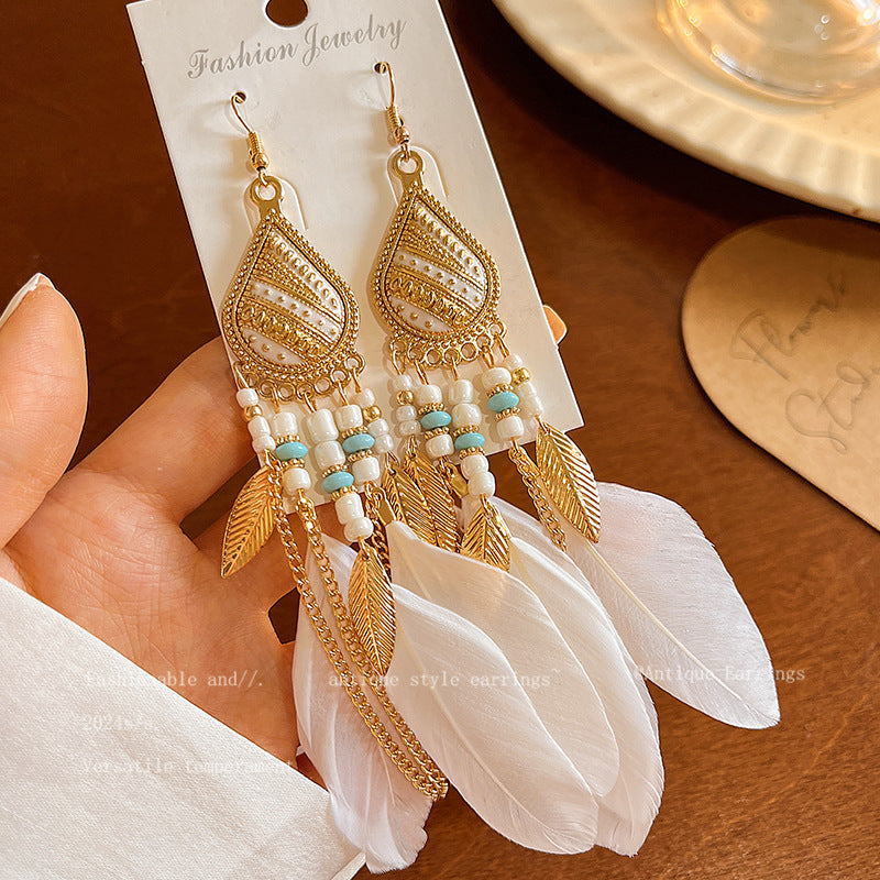 Women's Bohemian Tassel High-grade Chinese Style Earrings