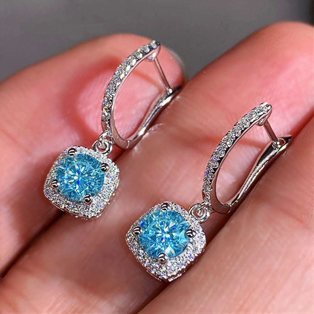 Inlaid Zircon Ear Clip Female Minority Earrings