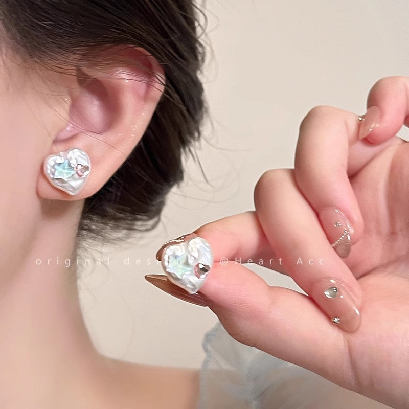 Colorful Heart-shaped Zircon Star Ear Fashionable Rings