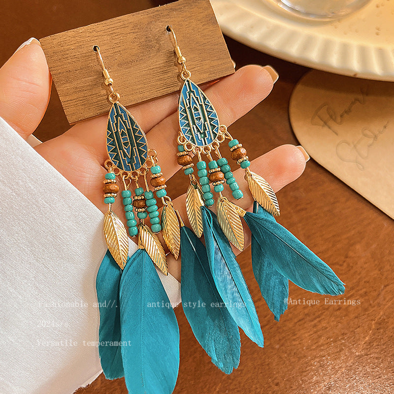 Women's Bohemian Tassel High-grade Chinese Style Earrings