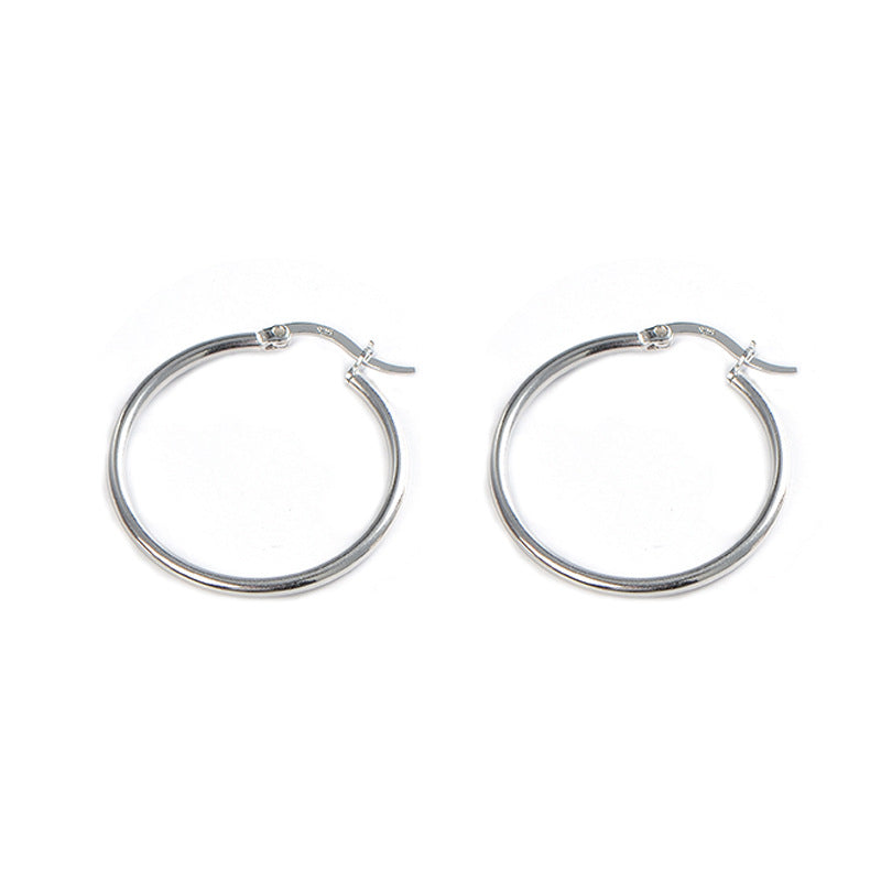 Round Sterling Sier Circular Simple Accessories Rings