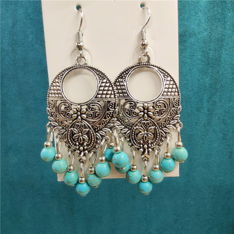 Ethnic Style Minority Scenic Spot Turquoise Earrings