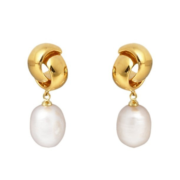 Baroque Shaped Pearl Niche Retro Fashion Earrings