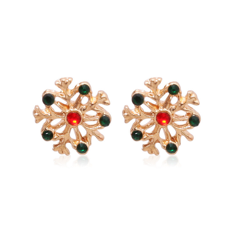 Christmas Series Fashion Delicate Diamond Tree Earrings