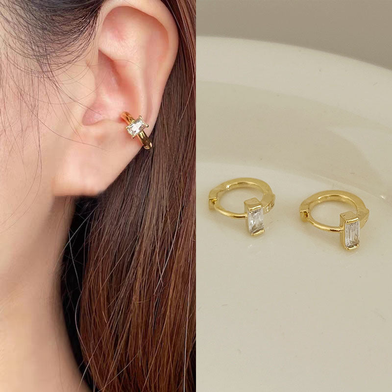 Women's Zircon Ear Bone Daily Commuter Sterling Earrings