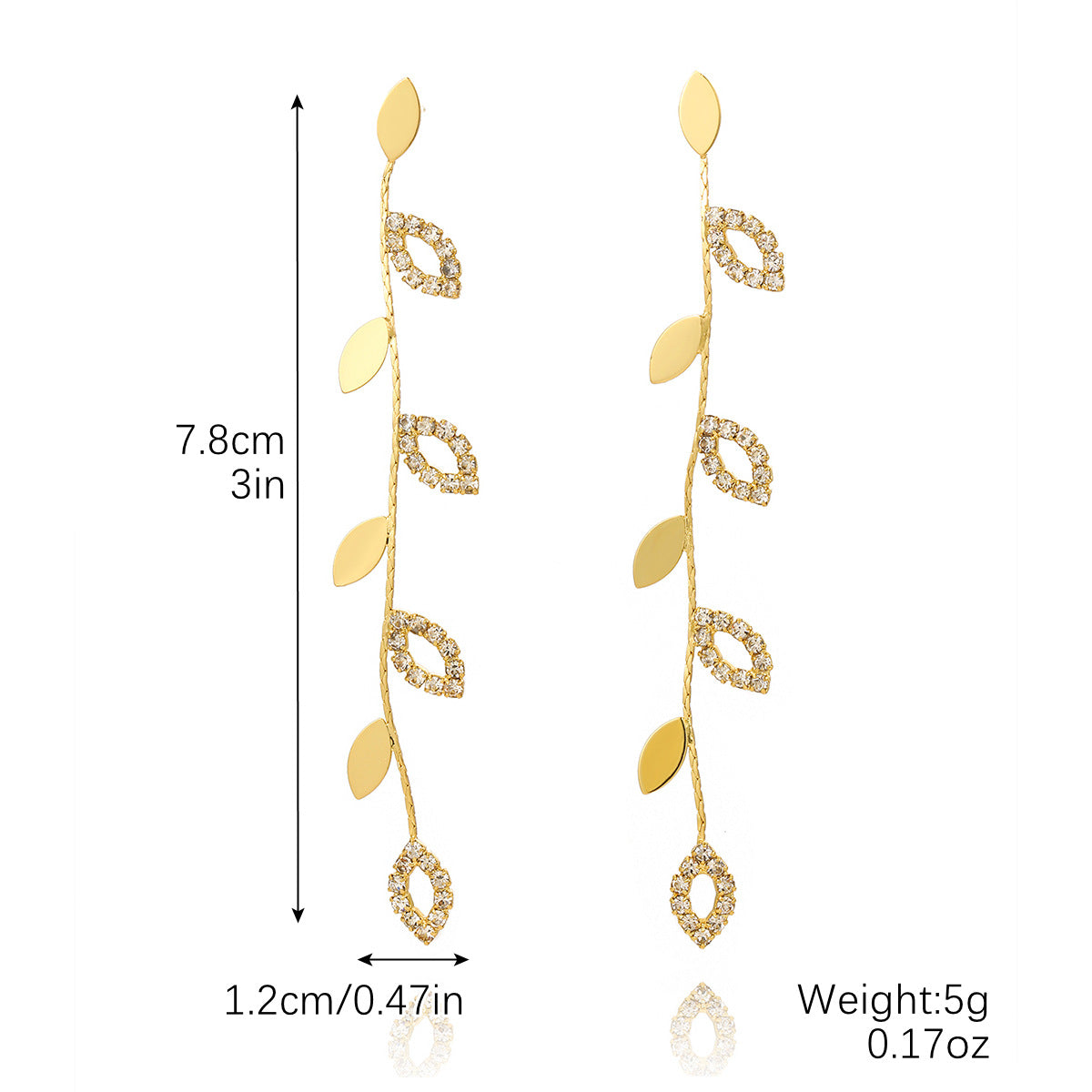 Tassel Long High Profile Zircon Rhinestone Earrings