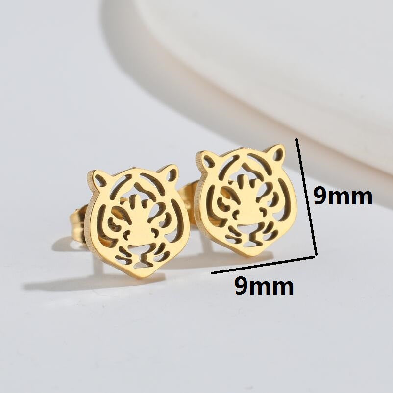 Style Chinese Zodiac Tiger High Profile Generous Creative Earrings