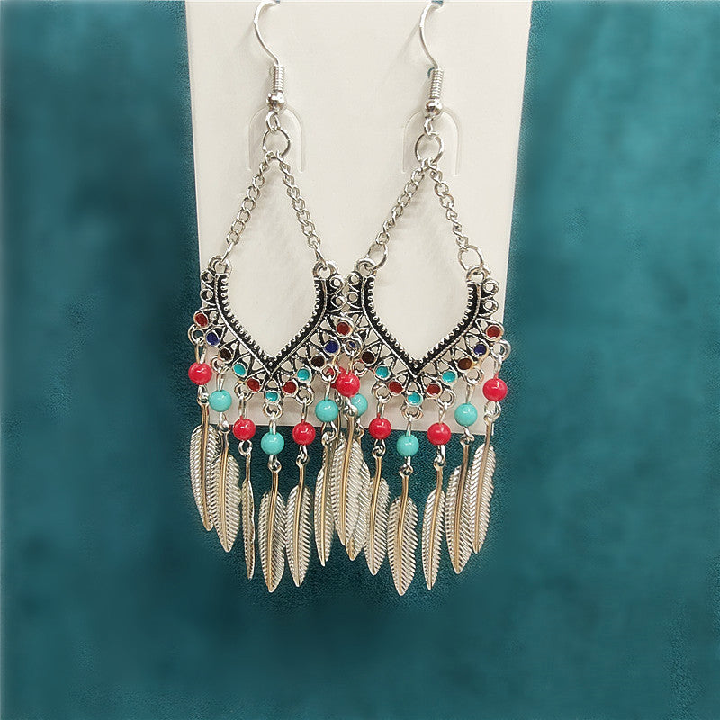 Ethnic Style Minority Scenic Spot Turquoise Earrings