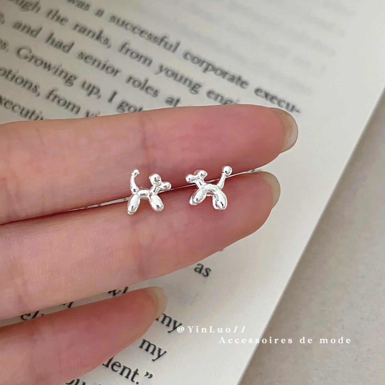 Children's Funny Balloon Dog Ear Female Sweet Earrings